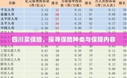 四川保险探秘，种类与保障内容全解析