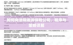 如何追诉保险公司？程序与策略全解析