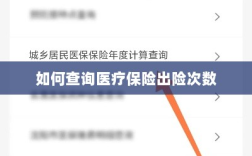 医疗保险出险次数查询攻略