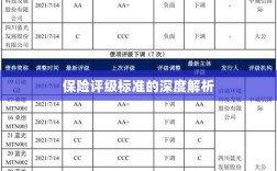 保险评级标准的深度解读与解析