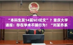 重庆大学通报，本科生刘某乔涉嫌学术不端行为，发表SCI论文存在不当行为，其父为研究生院副院长刘某华。
