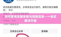 一站式查询车辆年检与保险信息指南