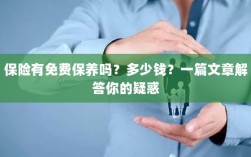 保险免费保养详解，费用及常见问题解答