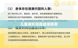 儿童成长保险退保详解，一步步指引你完成退保流程