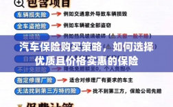 汽车保险购买攻略，如何挑选优质实惠的保险方案？