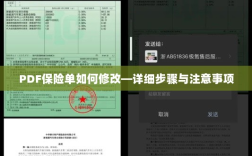 PDF保险单修改指南，步骤详解及注意事项