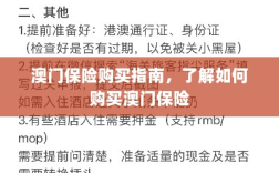 澳门保险购买攻略，轻松了解澳门保险购买流程