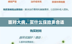 面对大病，选择合适的保险类型指南