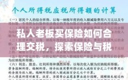 私人老板如何合理交保险税，探索保险与税务的交融之道