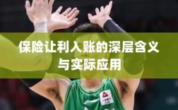 保险让利入账，深层解读与应用探讨
