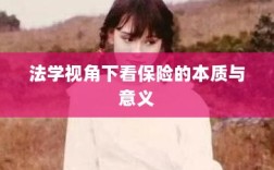法学视角看保险的本质与意义解析