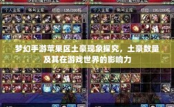 梦幻手游苹果区土豪现象探究，土豪数量及其在游戏世界的影响力