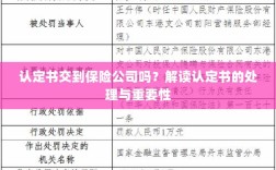 认定书处理全解析，重要文件如何递交保险公司及其重要性解读
