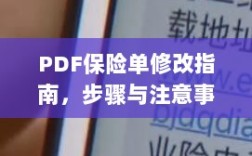 PDF保险单修改指南，步骤详解与注意事项