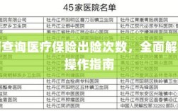 医疗保险出险次数查询指南，全面解析与操作指南