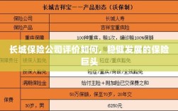 长城保险公司评价及稳健发展的保险巨头概况