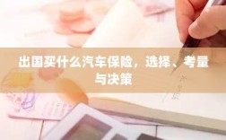 出国购车保险指南，选择、考量与决策攻略