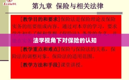 法学视角下的保险认知探究