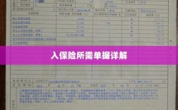入保险必备单据解析