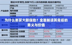 全面解读大额保险背后的意义与价值，为何值得购买？