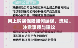 网上保险续保指南，流程、注意事项及建议