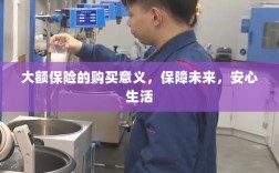 大额保险的购买意义，保障未来，安心生活