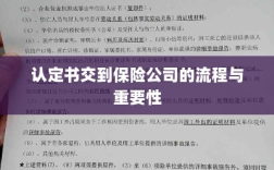 认定书交到保险公司的流程及其重要性概述