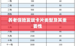 养老保险发放卡片类型概览及其重要性