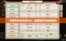 问道手游点化加什么，深度解析与策略建议