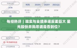 现实与业绩承诺反差巨大，星光股份并购尽调存疑，一场值得审视的交易？