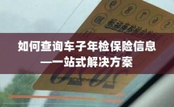 一站式查询，车辆年检与保险信息指南