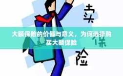 大额保险的价值与意义，为何选择购买及其重要性