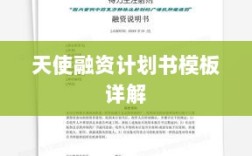 天使融资计划书模板详解