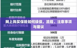 网上保险续保指南，流程、注意事项及建议