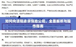 保险公司追诉指南，向法院追诉的全面解析与操作指南