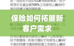 保险拓展新客户需求的策略与技巧