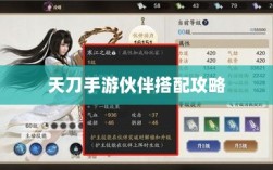 天刀手游伙伴搭配攻略，最佳伙伴组合选择指南