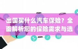 全面解析，出国购车保险需求与选择指南