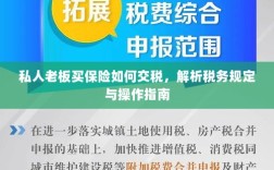 私人老板购买保险的税务规定与操作指南解析