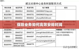 保险业务高效时间管理策略指南