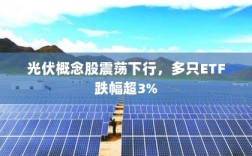 光伏概念股震荡下行，多只ETF跌幅超3%