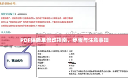 PDF保险单修改指南，步骤详解与注意事项