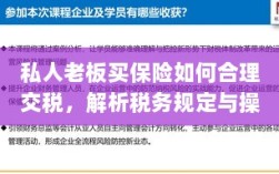 私人老板购买保险时的税务规定与操作指南解析