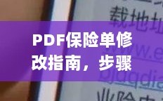 PDF保险单修改指南，步骤、注意事项及解决方案全解析