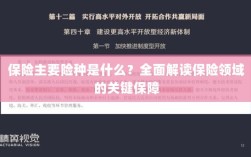 全面解读保险领域的关键保障，主要险种介绍与保障内容分析