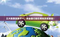 农业银行股价创新高，三大指数走势分化！