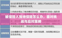被保险人拒绝保险的处理方法与应对策略