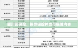 四川保险探秘，种类与保障内容全解析