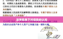 法学视角下的保险认知探究