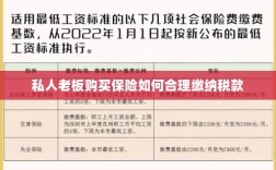 私人老板购买保险如何合理缴税，策略与指南